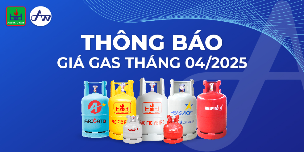 thông báo giá gas pacific petro tháng 4/2025