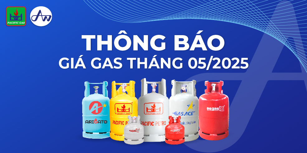 thông báo giá gas pacific petro tháng 5/2025