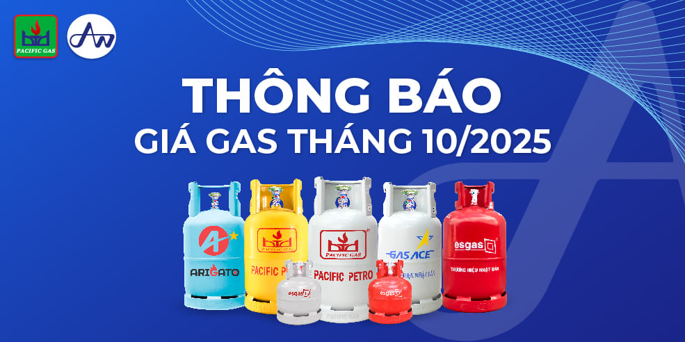 thông báo giá gas tháng 10/2025