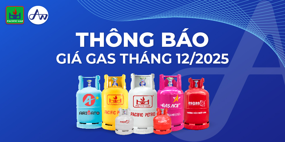 thông báo giá gas pacific petro tháng 12/2025