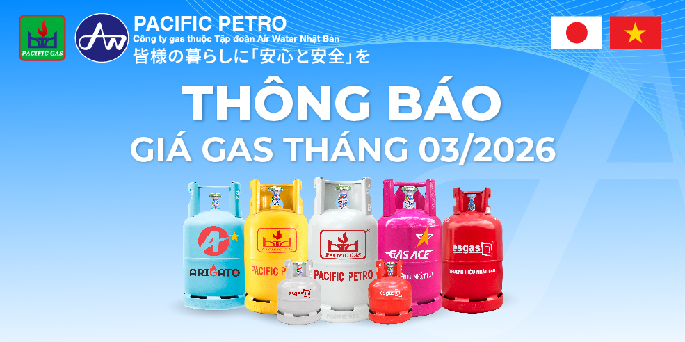 thông báo giá gas tháng 3/2026
