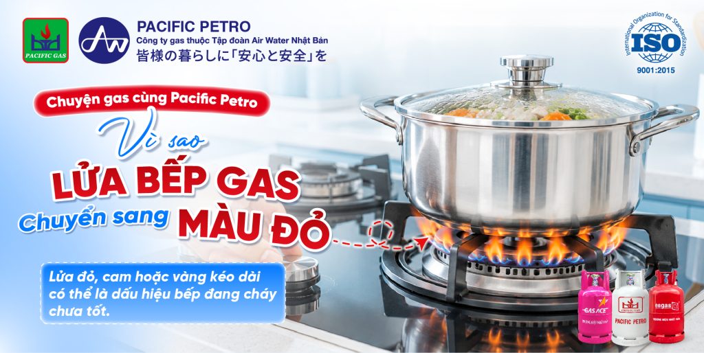 lửa bếp gas màu đỏ