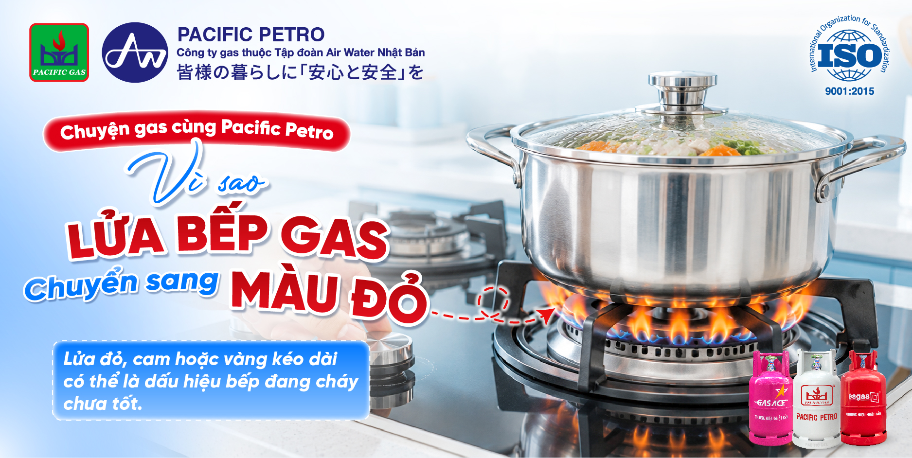 lửa bếp gas màu đỏ