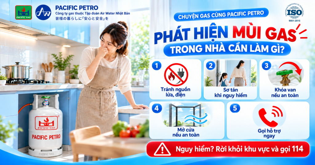 Phát hiện mùi gas trong nhà và cách xử lý an toàn